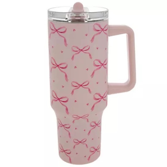 Other - Pink Bows & Hearts Tumbler